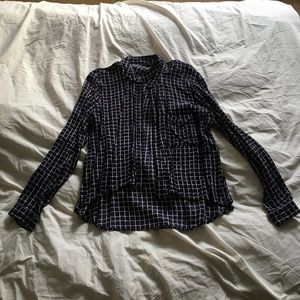TOPSHOP Grid Button Down Shirt